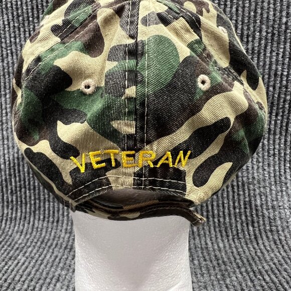 Vietnam Veteran Camo Hat USA Flag Patch Embroidered Adjustable Strap Black Hawk - Picture 6 of 16